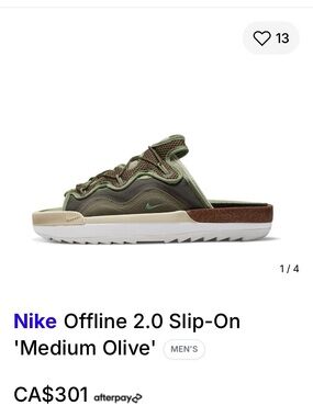 Nike Offline 2.0 Slip On Olive